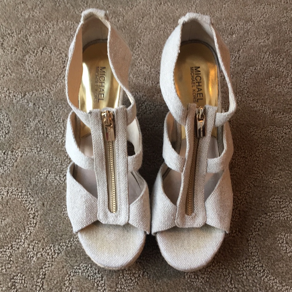 Michael by Michael Kors linen wedges